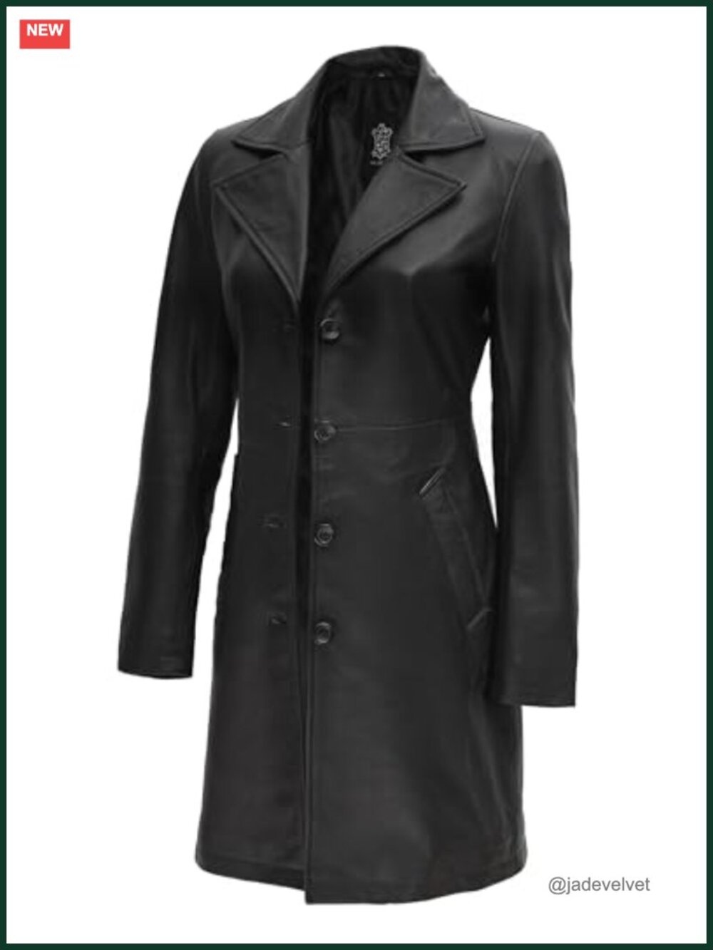 Real Lambskin Leather Coat Button Car Coat Women Regular Fit
